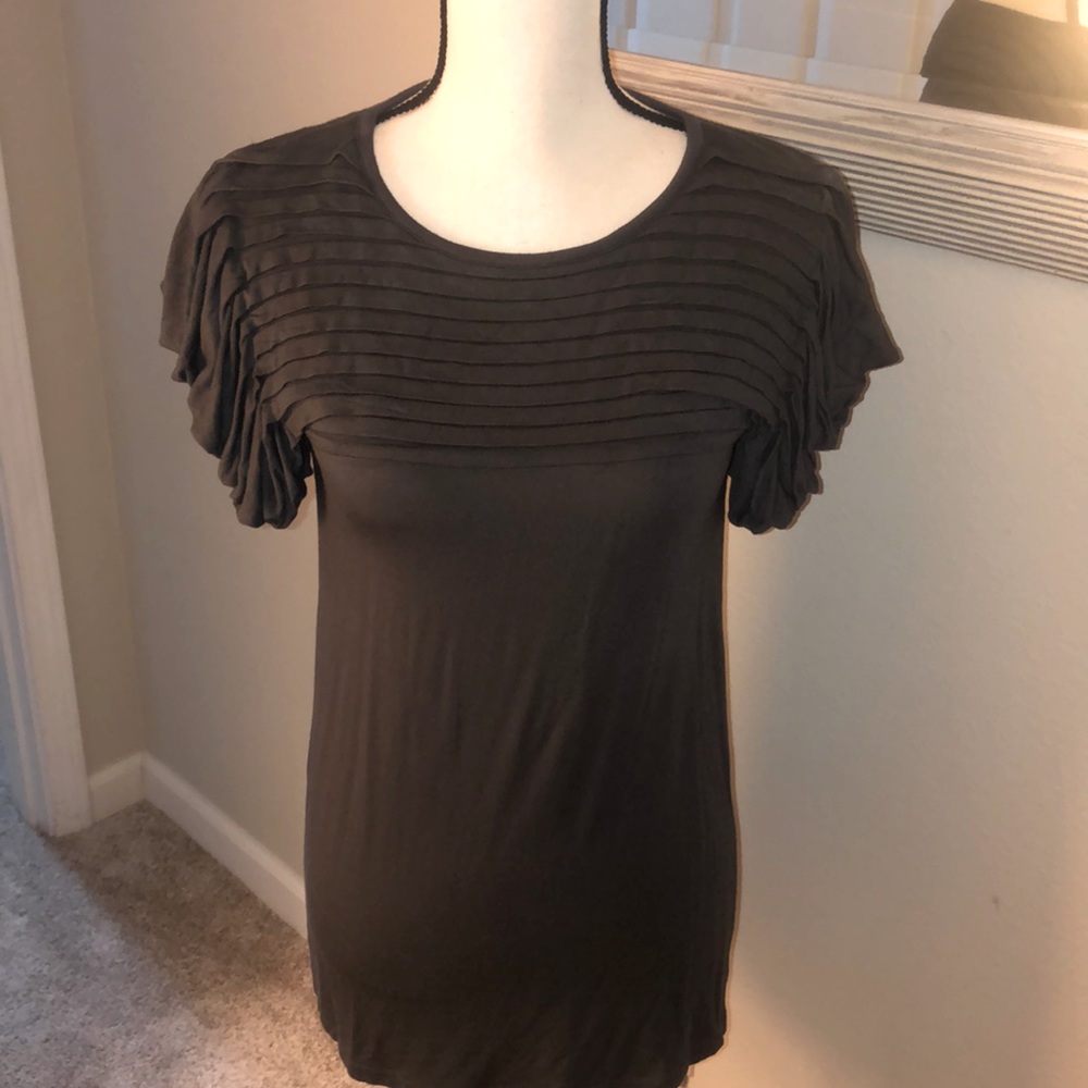 Grey stylish Puff sleeve top